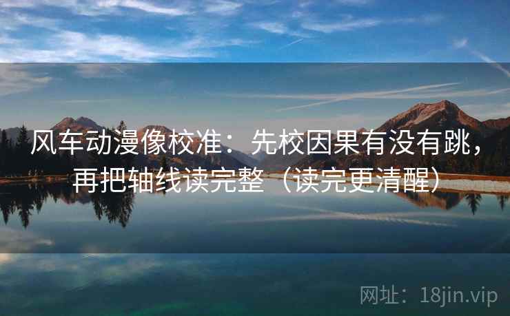 风车动漫像校准：先校因果有没有跳，再把轴线读完整（读完更清醒）